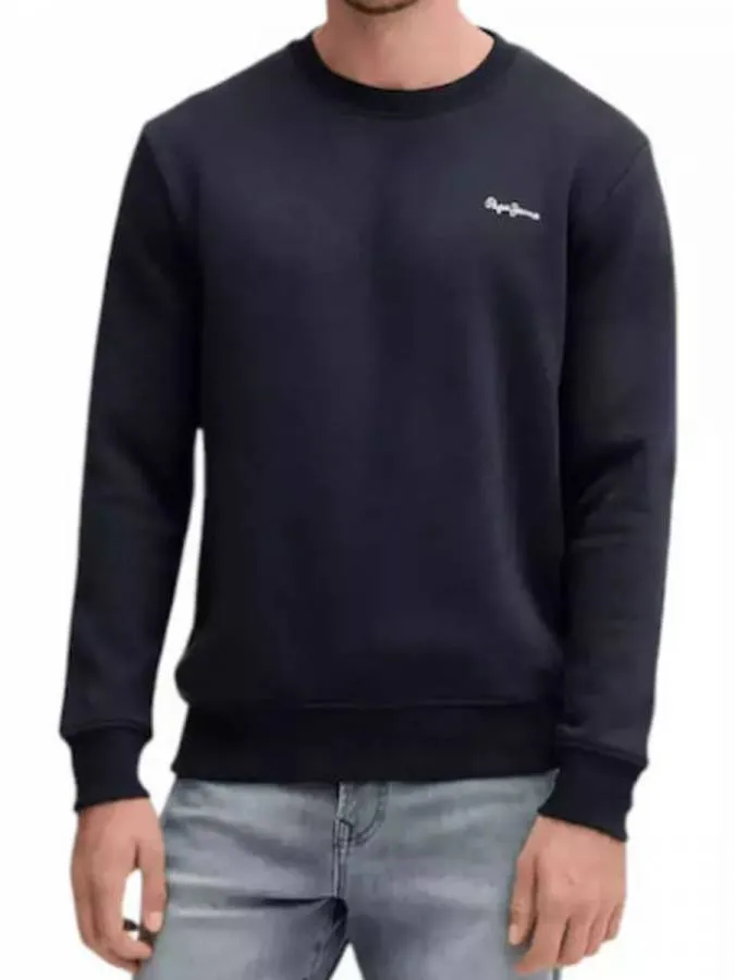 PEPE JEANS - Ανδρική μπλούζα MACBETH SMALL LOGO PLAIN CREW PM5800013 (594) Dulwich Blue