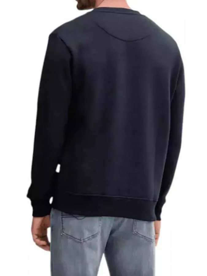 PEPE JEANS - Ανδρική μπλούζα MACBETH SMALL LOGO PLAIN CREW PM5800013 (594) Dulwich Blue