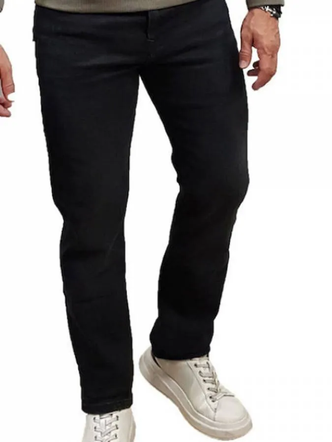 PEPE JEANS - Ανδρικό jean SLM JEANS HATCH FS WASHED BLK PM2084042 (000) Denim
