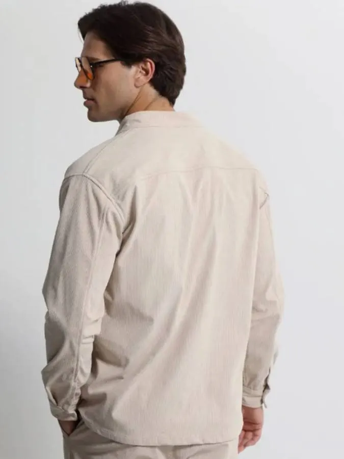 TRESOR - Ανδρικό overshirt QUINN 2716 Light Beige