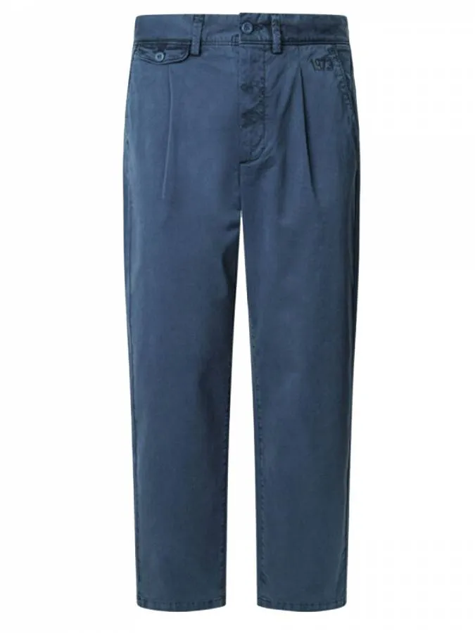 PEPE JEANS - Ανδρικό παντελόνι Relaxed Comfort Pleated PM211803 (579) Sterling Blue