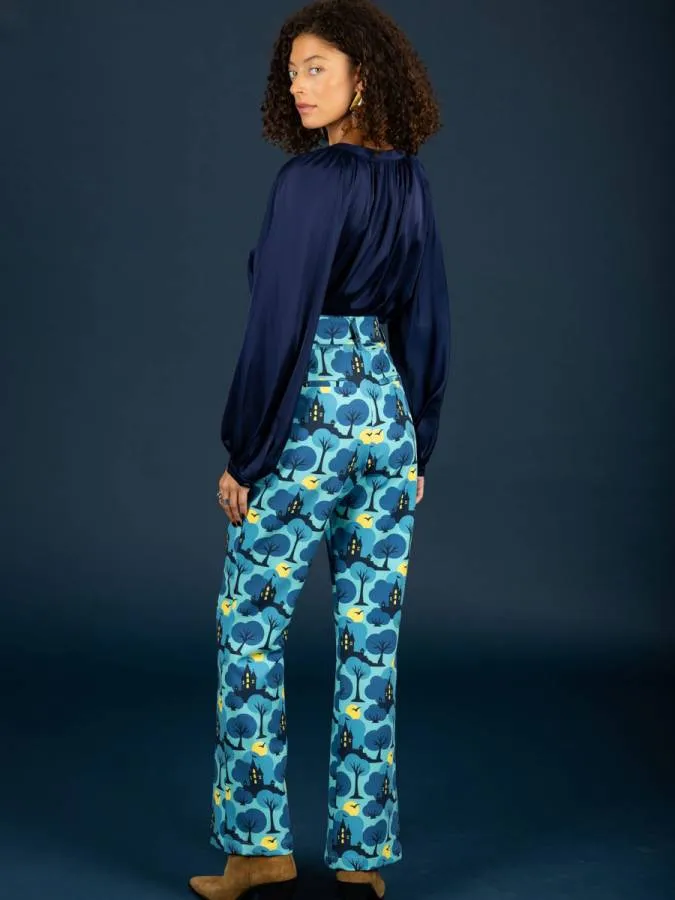 CHATON - Γυναικείο παντελόνι Megan 130-21488-Blue (108)