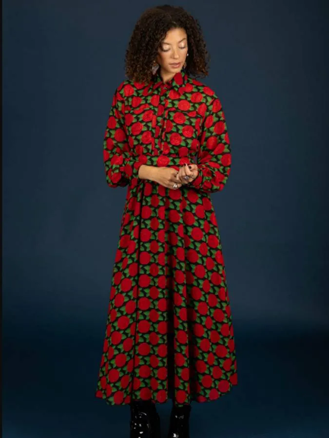 CHATON - Γυναικείο φόρεμα Dylan 130-81829-Red (001)