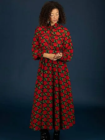 CHATON - Γυναικείο φόρεμα Dylan 130-81829-Red (001)