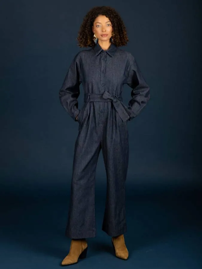 CHATON - Γυναικεία ολόσωμη φόρμα Amber 130-21472-Navy (750)