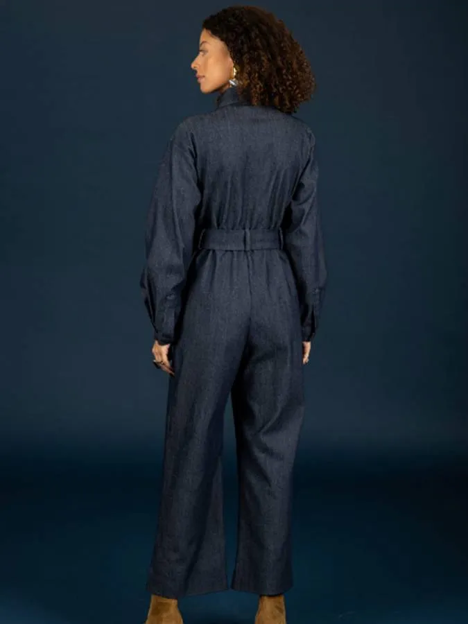 CHATON - Γυναικεία ολόσωμη φόρμα Amber 130-21472-Navy (750)