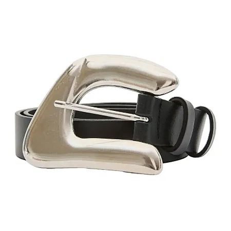 LEATHER TWIST - Γυναικεία ζώνη U-SHAPE FW 26/14 ΜΑΥΡΗ