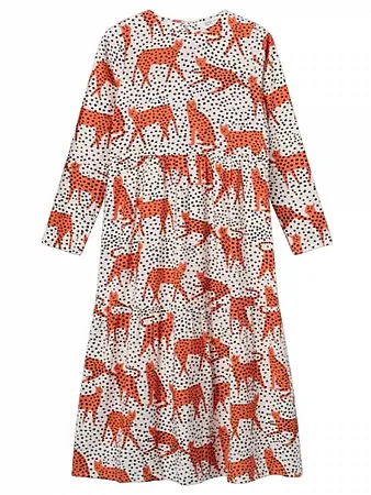 COMPANIA FANTASTICA - Γυναικείο φόρεμα Tano print midi dress 54C/11110/1XS Multi