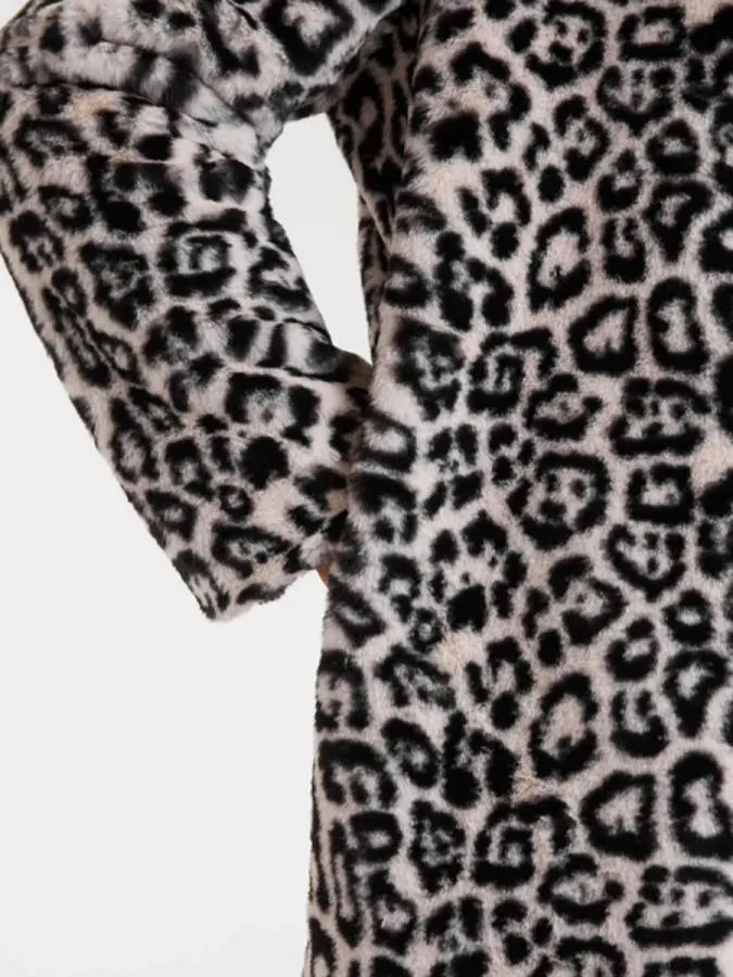 COMPANIA FANTASTICA - Γυναικείο παλτό White animal print coat 54C/11159/2S0 White