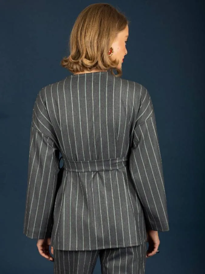 CHATON - Γυναικείο κιμονό Brendan kimono (Grey) 130-71503-Grey (810)