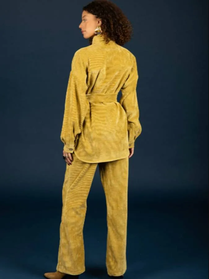 CHATON - Γυναικείο παντελόνι Morris pants 130-21471-Olive Beige (628)