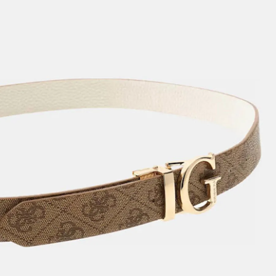 GUESS - Γυναικεία ζώνη BW9266P5330-LTL Latte Logo