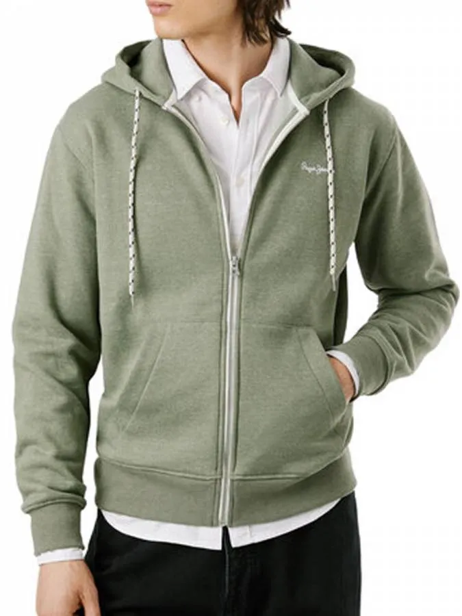 PEPE JEANS - Ανδρική ζακέτα MACBETH MELANGE ZIO PM5800017 (679) Military Green