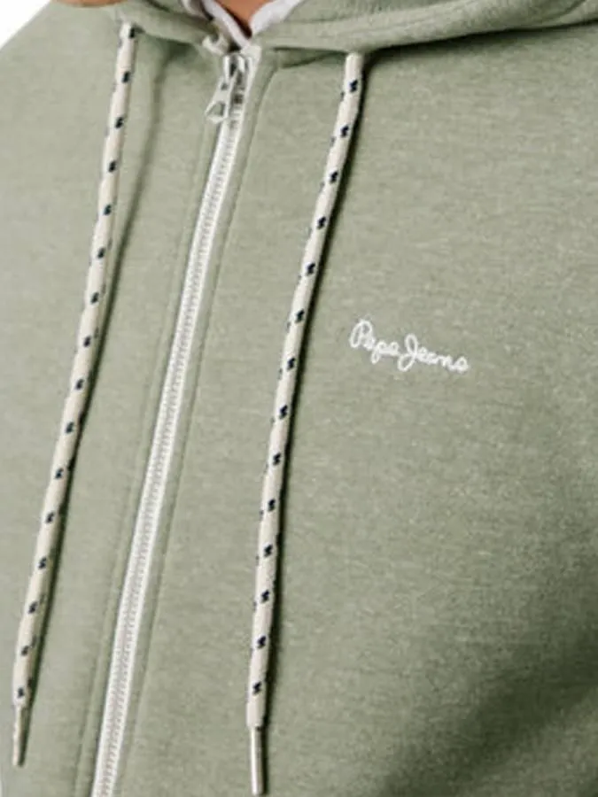 PEPE JEANS - Ανδρική ζακέτα MACBETH MELANGE ZIO PM5800017 (679) Military Green