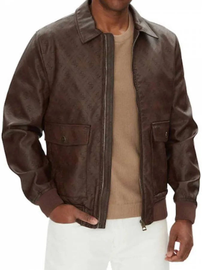 GUESS - Ανδρικό μπουφάν M5YL01WGUC0-P1KO Brown