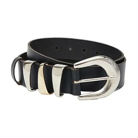 LEATHER TWIST - Γυναικεία ζώνη TRIPTYCH F23/20 ΜΑΥΡΗ