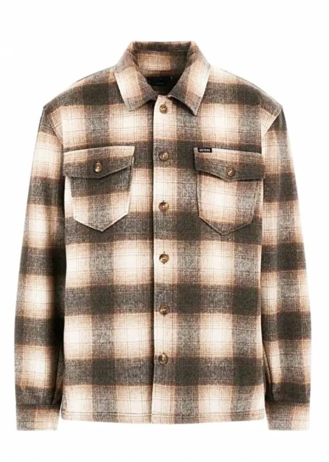 GUESS - Αντρικό OVERSHIRT AXEL M5BH31W2012 - L11J Μπέζ
