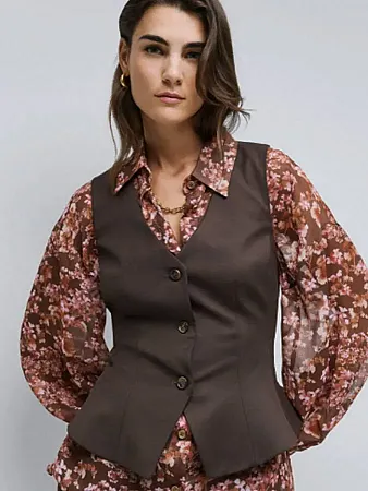 ACCESS - Γυναικείο γιλέκο 54-2604-COFFE