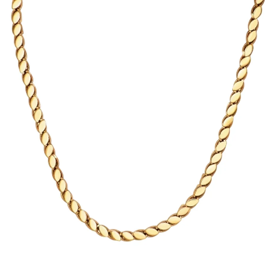 ALMYNOMA - Γυναικείο κολιέ LEAFLINE GOLD Χρυσό