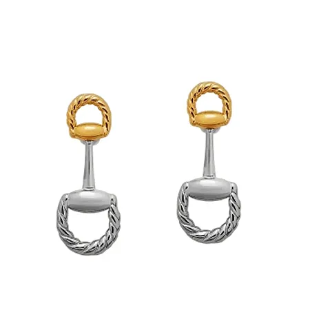 ALMYNOMA - Γυναικεία σκουλαρίκια URBAN KNOT MIX Χρυσό/Ασημί