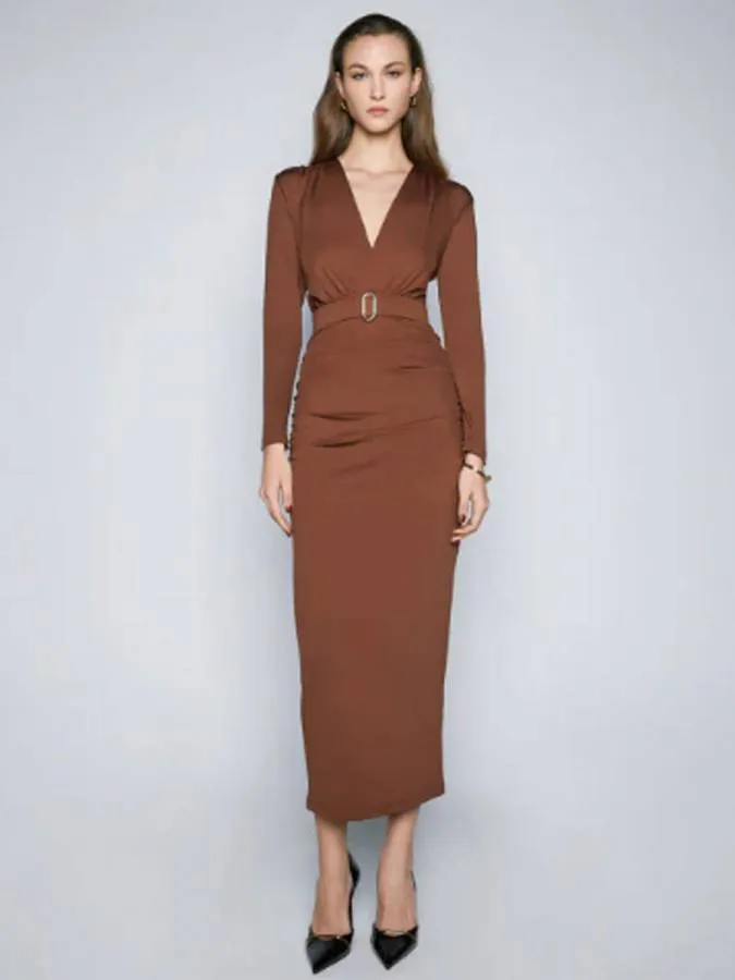 ACCESS - Γυναικείο φόρεμα 54-3601-CHOCO