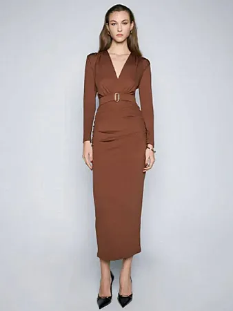 ACCESS - Γυναικείο φόρεμα 54-3601-CHOCO