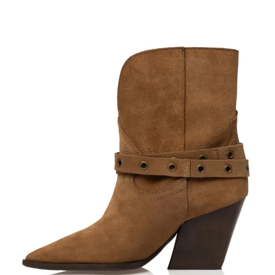 SANTE - Γυναικεία μποτάκια με ιδιαίτερα άνετη φόρμα 25-554-19 Mocha