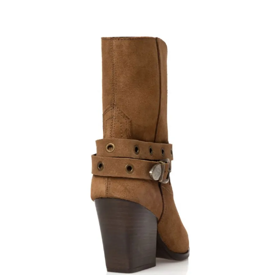 SANTE - Γυναικεία μποτάκια με ιδιαίτερα άνετη φόρμα 25-554-19 Mocha