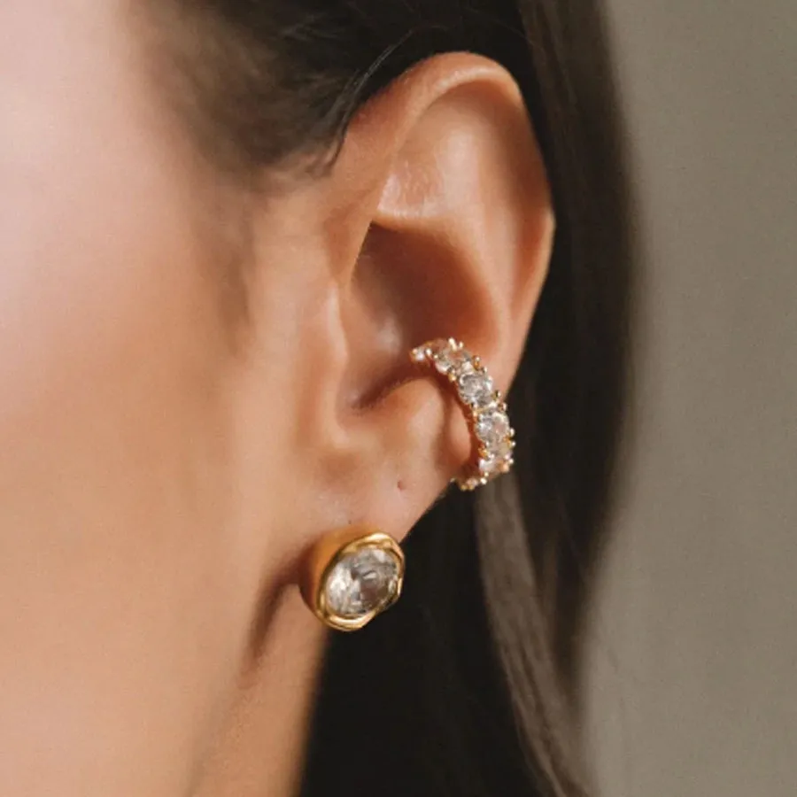 ALMYNOMA - Γυναικεία σκουλαρίκια GOLDEN SPARK Χρυσό