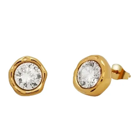 ALMYNOMA - Γυναικεία σκουλαρίκια GOLDEN SPARK Χρυσό