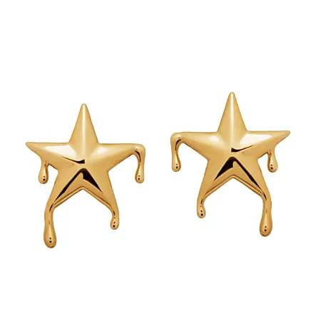 ALMYNOMA - Γυναικεία σκουλαρίκια MELTING STARS Χρυσό