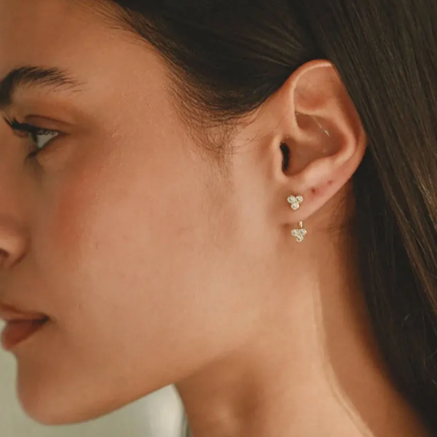 ALMYNOMA - Γυναικεία σκουλαρίκια LINEAR EAR JACKET Χρυσό