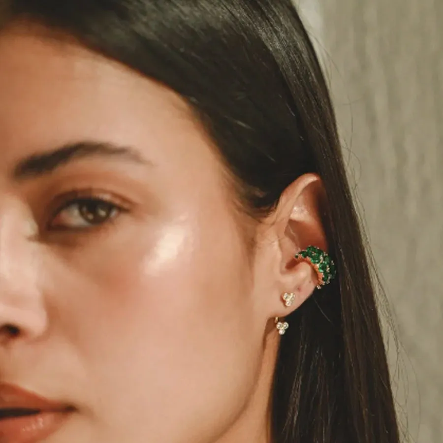 ALMYNOMA - Γυναικεία σκουλαρίκια LINEAR EAR JACKET Χρυσό