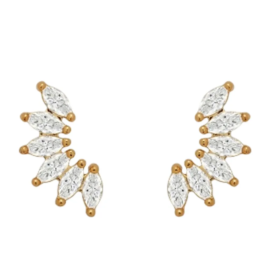 ALMYNOMA - Γυναικεία σκουλαρίκια CLAIRE GOLD CLIMBER Χρυσό