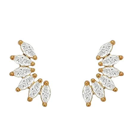 ALMYNOMA - Γυναικεία σκουλαρίκια CLAIRE GOLD CLIMBER Χρυσό