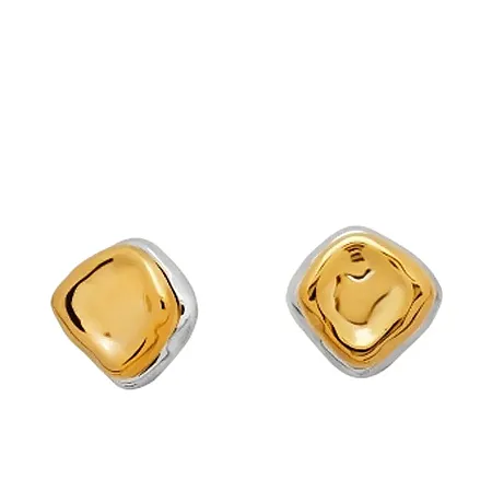 ALMYNOMA - Γυναικεία σκουλαρίκια DUO MOVE Χρυσό/Ασημί