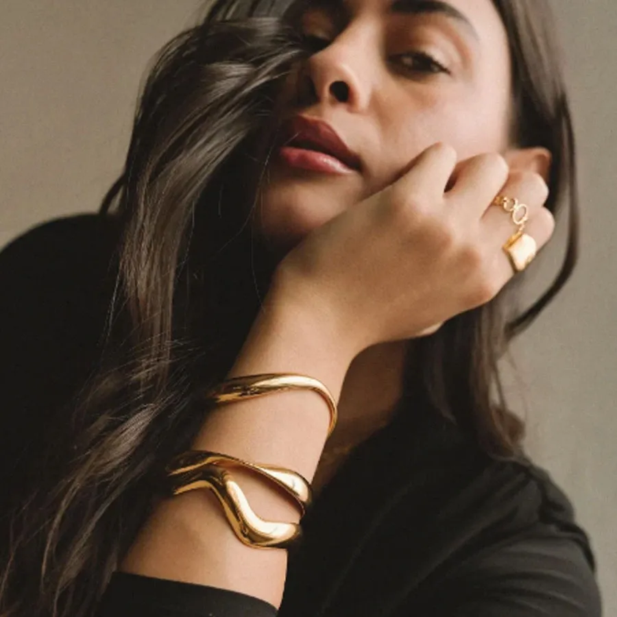 ALMYNOMA - Γυναικείο βραχιόλι OLVIA CUFF Χρυσό