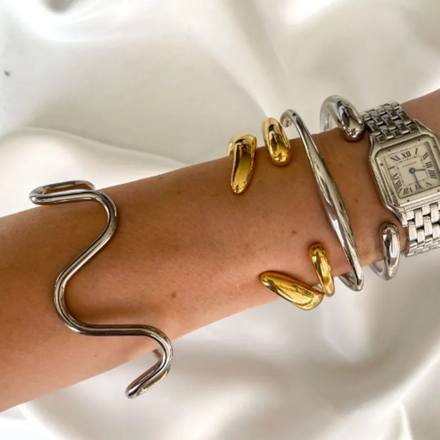 ALMYNOMA - Γυναικείο βραχιόλι ATALANTI GOLD CUFF Χρυσό