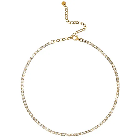 ALMYNOMA - Γυναικείο κολιέ GLITTER KISS GOLD Χρυσό