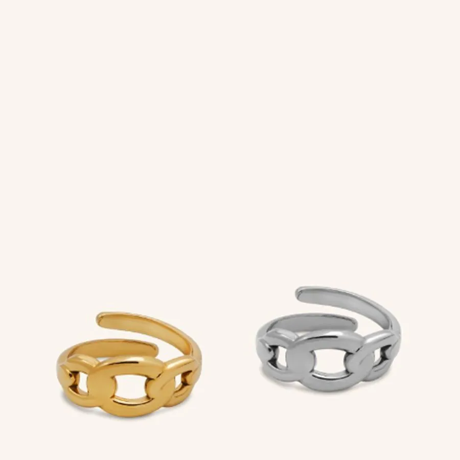 ALMYNOMA - Γυναικείο δαχτυλίδι LINKED PINKY RING Χρυσό