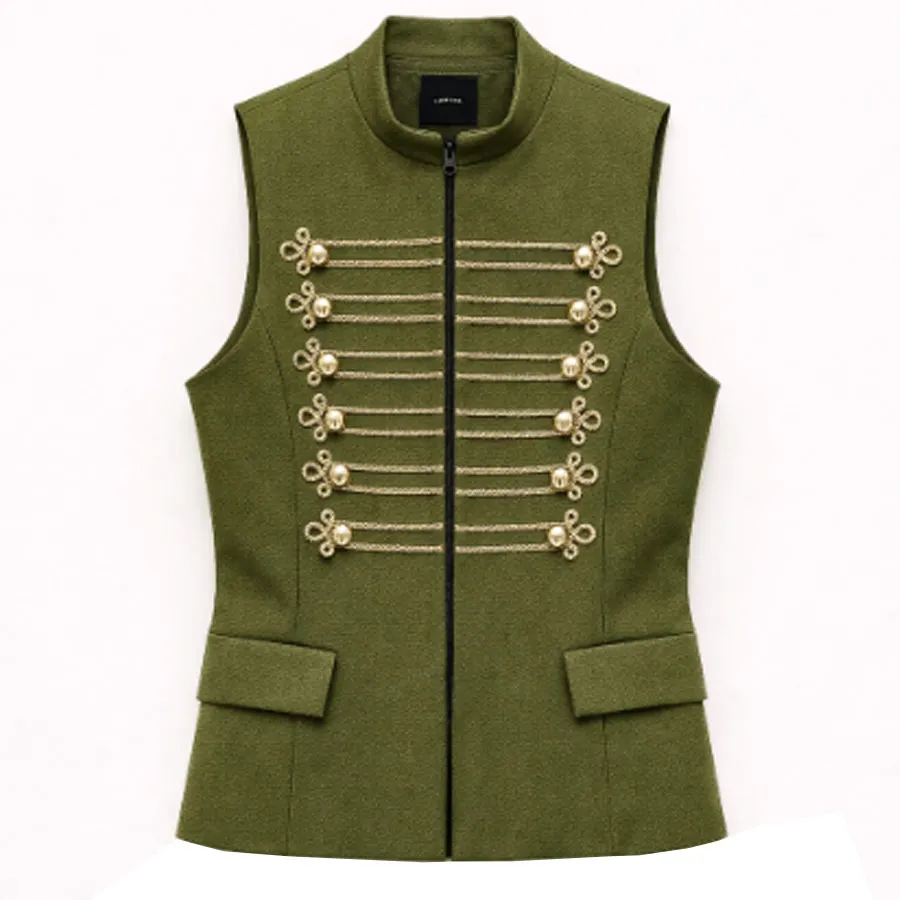 LUMINA - Γυναικείο γιλέκο LD5047 Verde Militaire