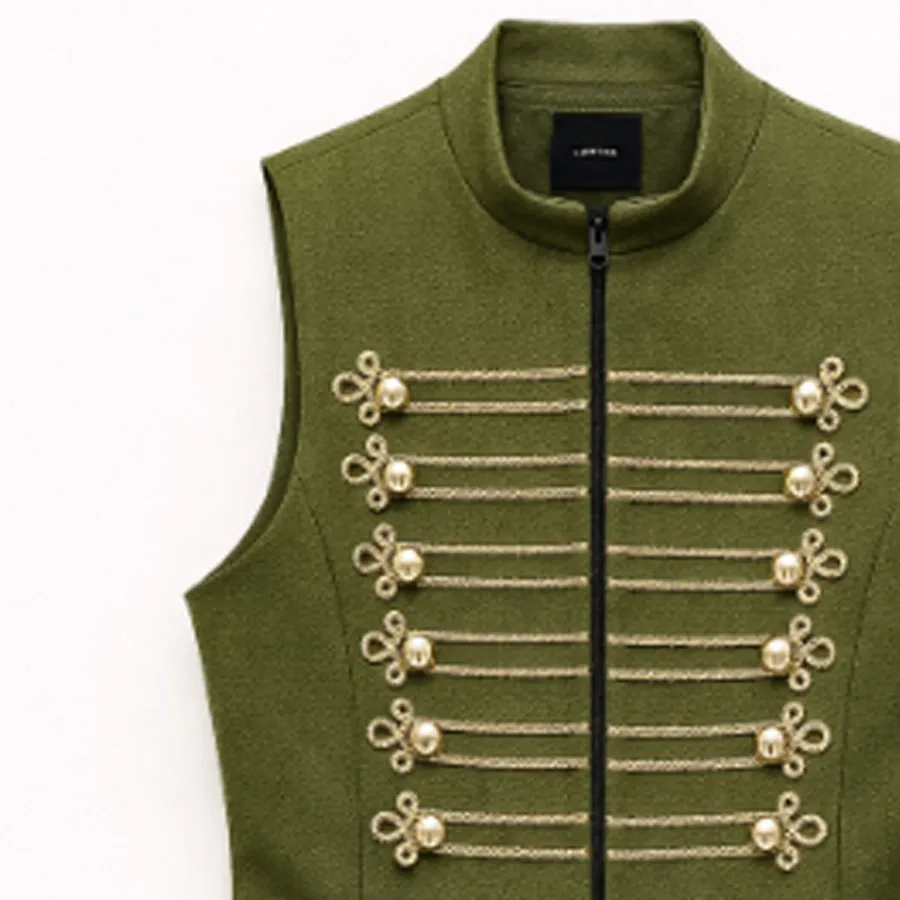 LUMINA - Γυναικείο γιλέκο LD5047 Verde Militaire