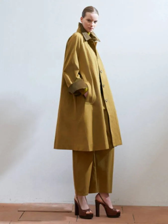 LUMINA - Γυναικείο παλτό LC260028 Verde Militaire