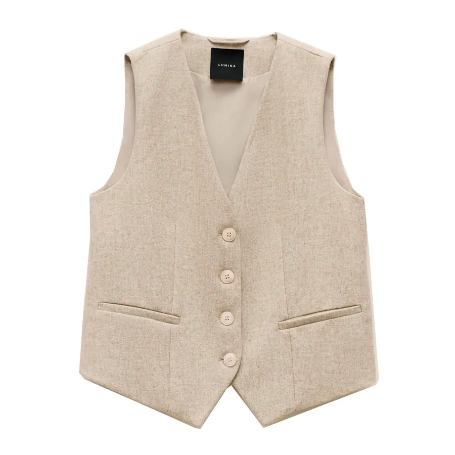 LUMINA - Γυναικείο γιλέκο LC260076 Beige