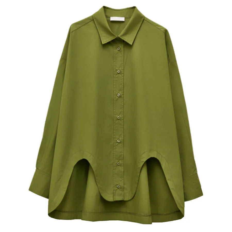 LUMINA - Γυναικείο πουκάμισο LC260117 Olive Green