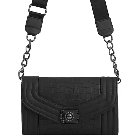 ELENA ATHANASIOU - Γυναικεία τσάντα Streetline Clutch Croco Black