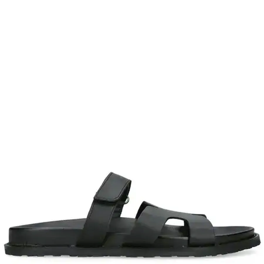 STEVE MADDEN - Ανδρικές παντόφλες MANU 12000835-017 Black Leather