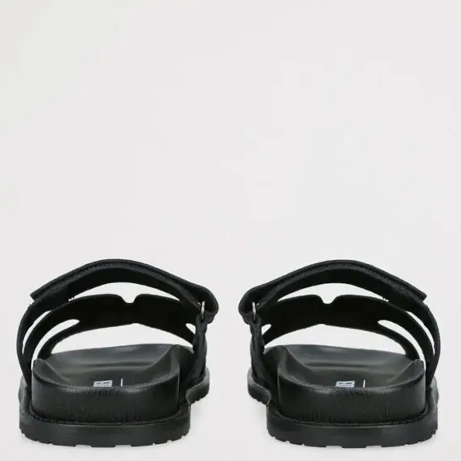 STEVE MADDEN - Ανδρικές παντόφλες MANU 12000835-017 Black Leather