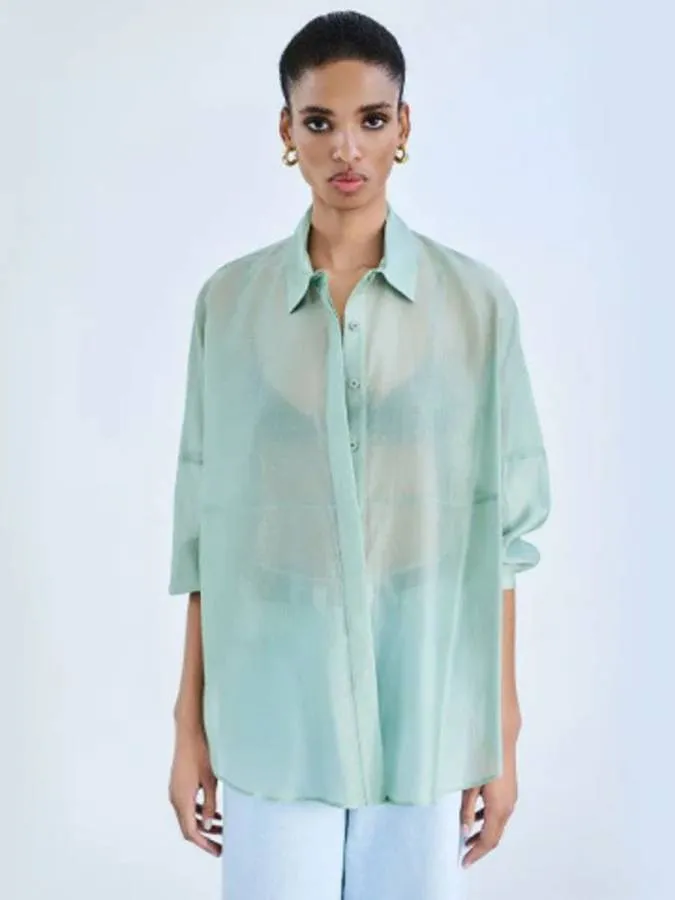 ACCESS - Γυναικείο πουκάμισο 63-7071-ALOE