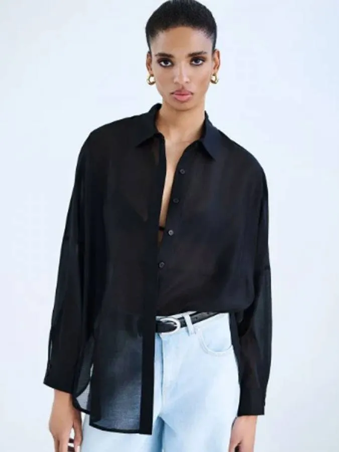 ACCESS - Γυναικείο πουκάμισο 63-7071-BLACK